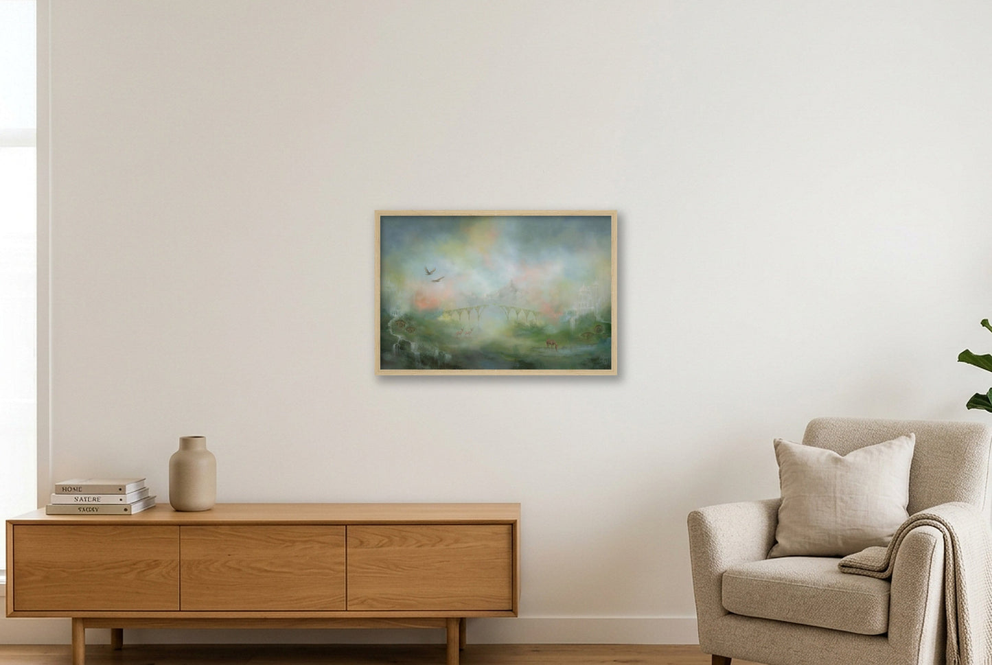 Far Beyond The Mountains (2nd Edition) — 60×40cm, 24×16" Oak Frame